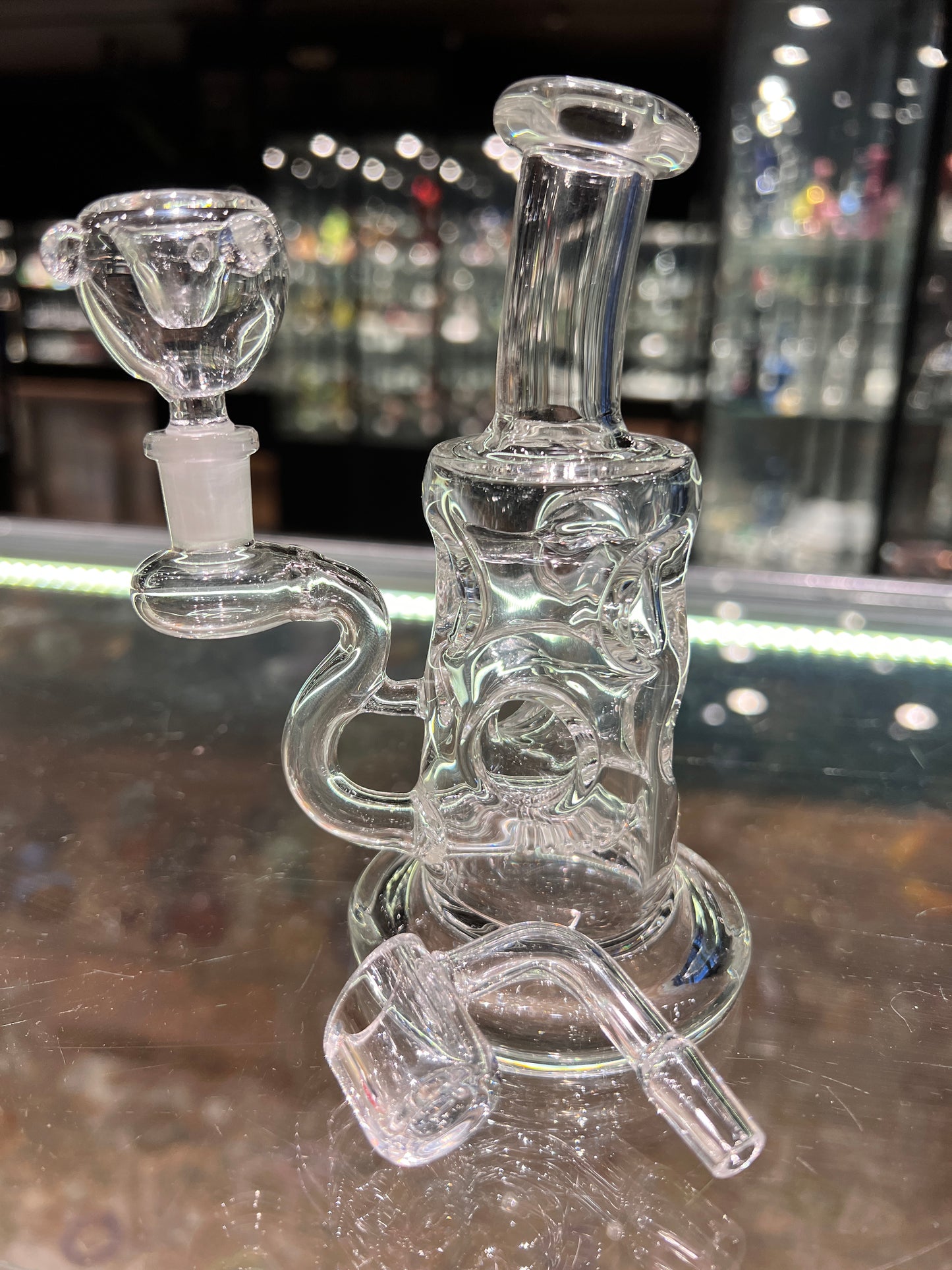 Mini 10MM Straight Fab Rig With Bowl or Quartz Banger