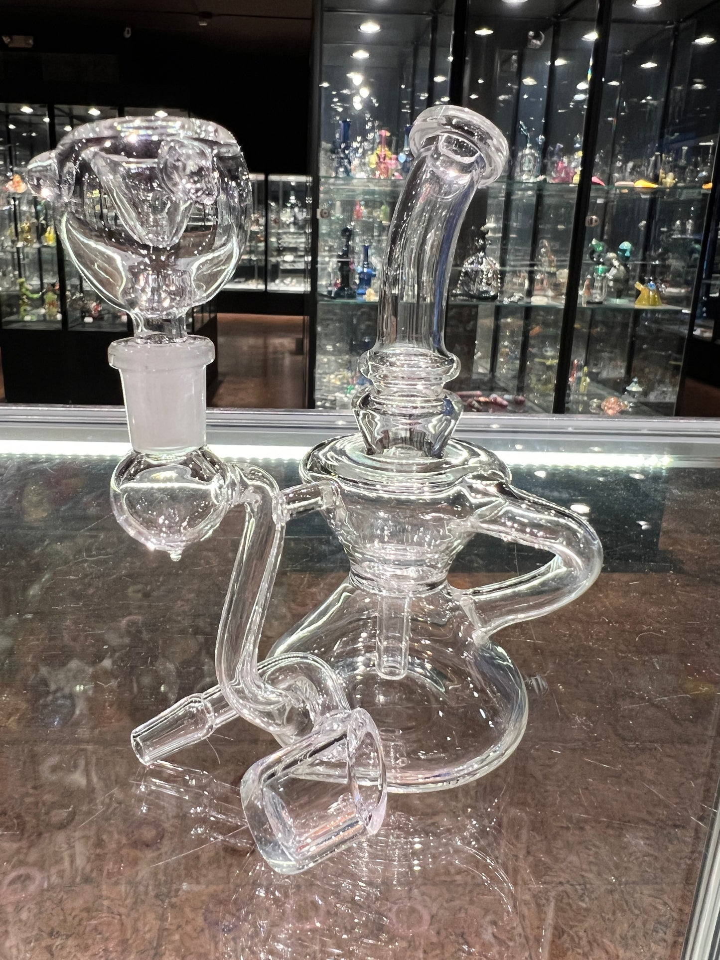 Mini Single Uptake Recycler Rig in 10MM, Choose Bowl or Banger.