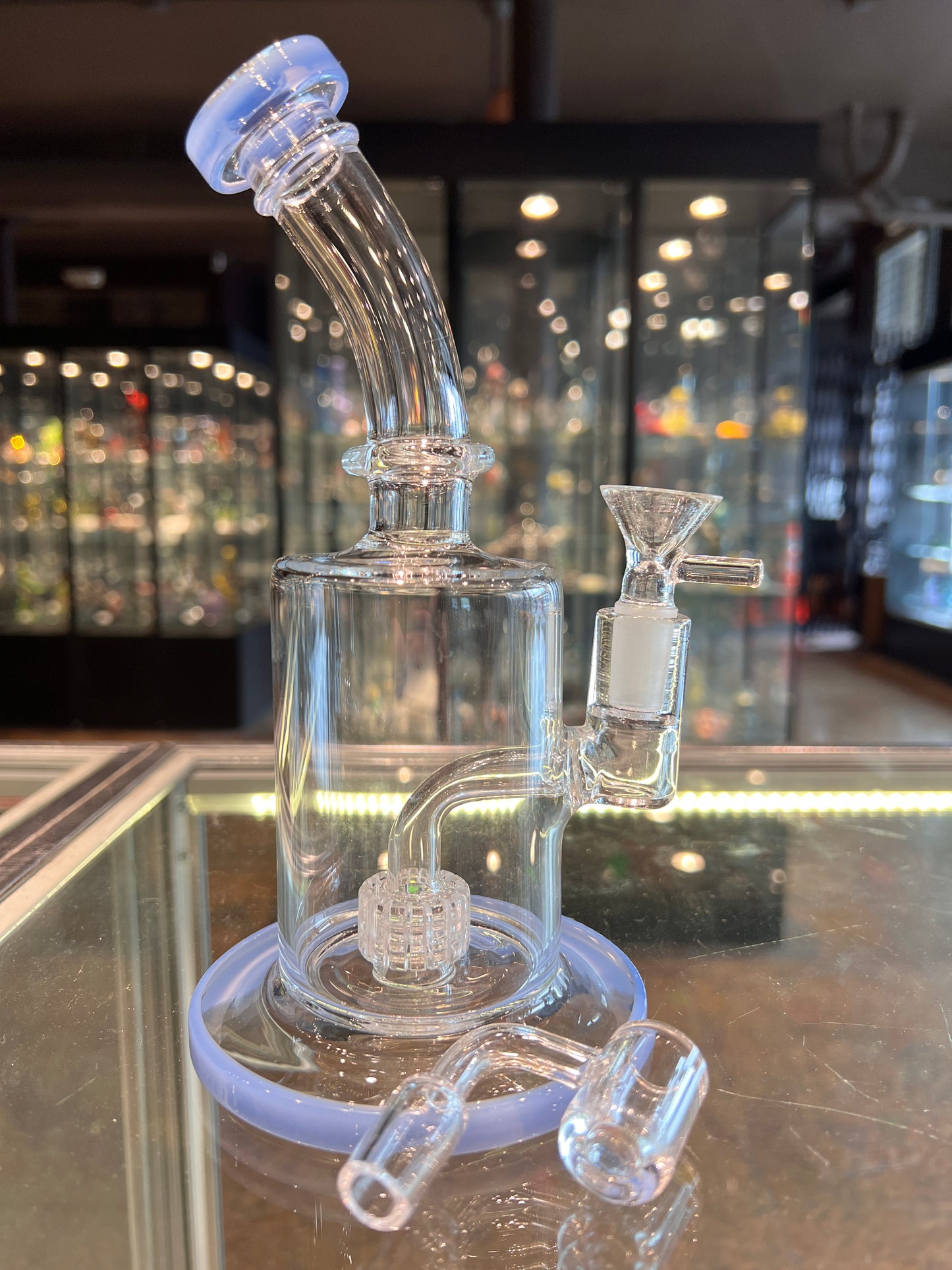 14MM Fat Can XL Rig with Grid Perc. (Choose Bowl or Quartz Banger)