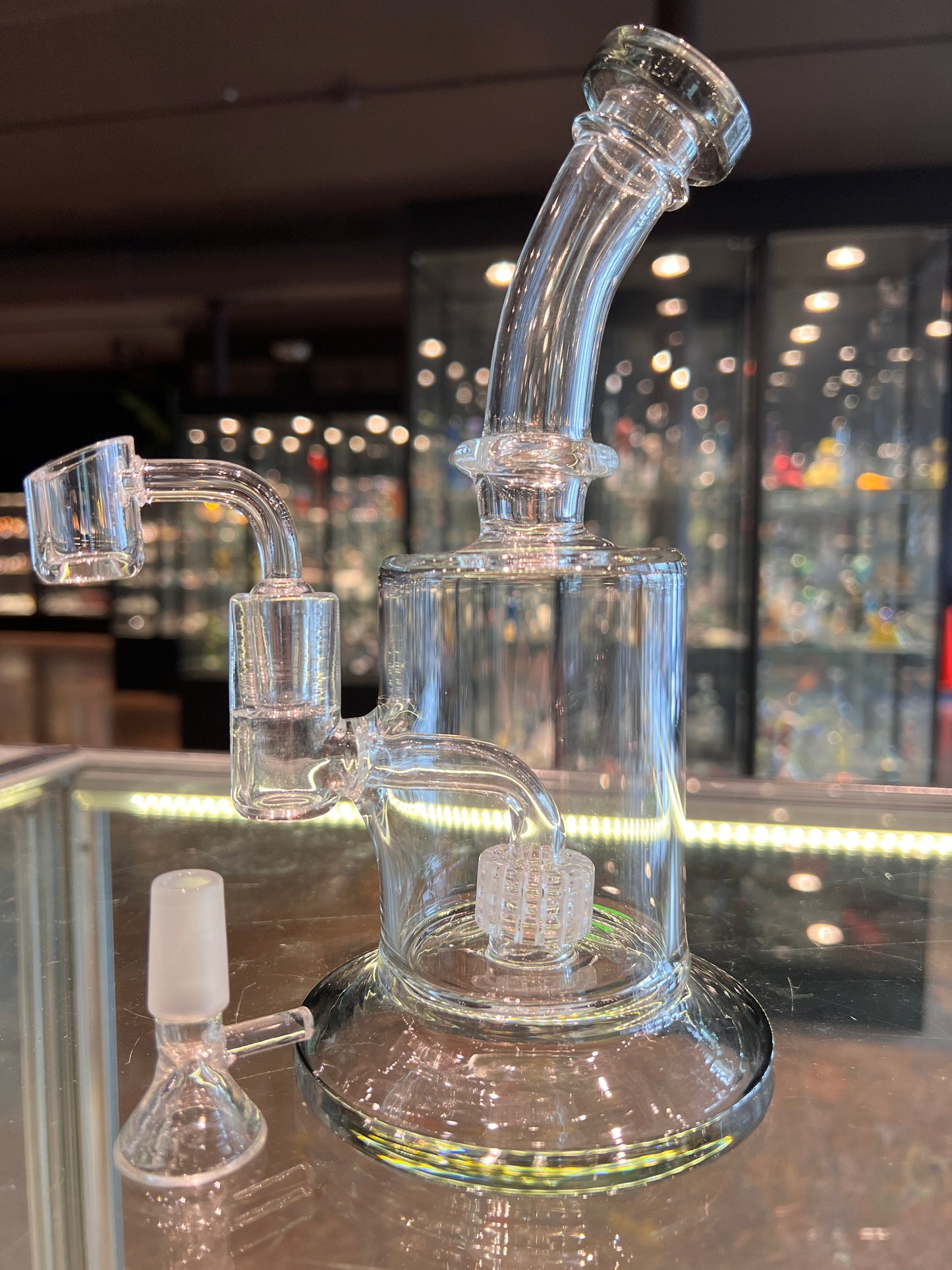 14MM Fat Can XL Rig with Grid Perc. (Choose Bowl or Quartz Banger)