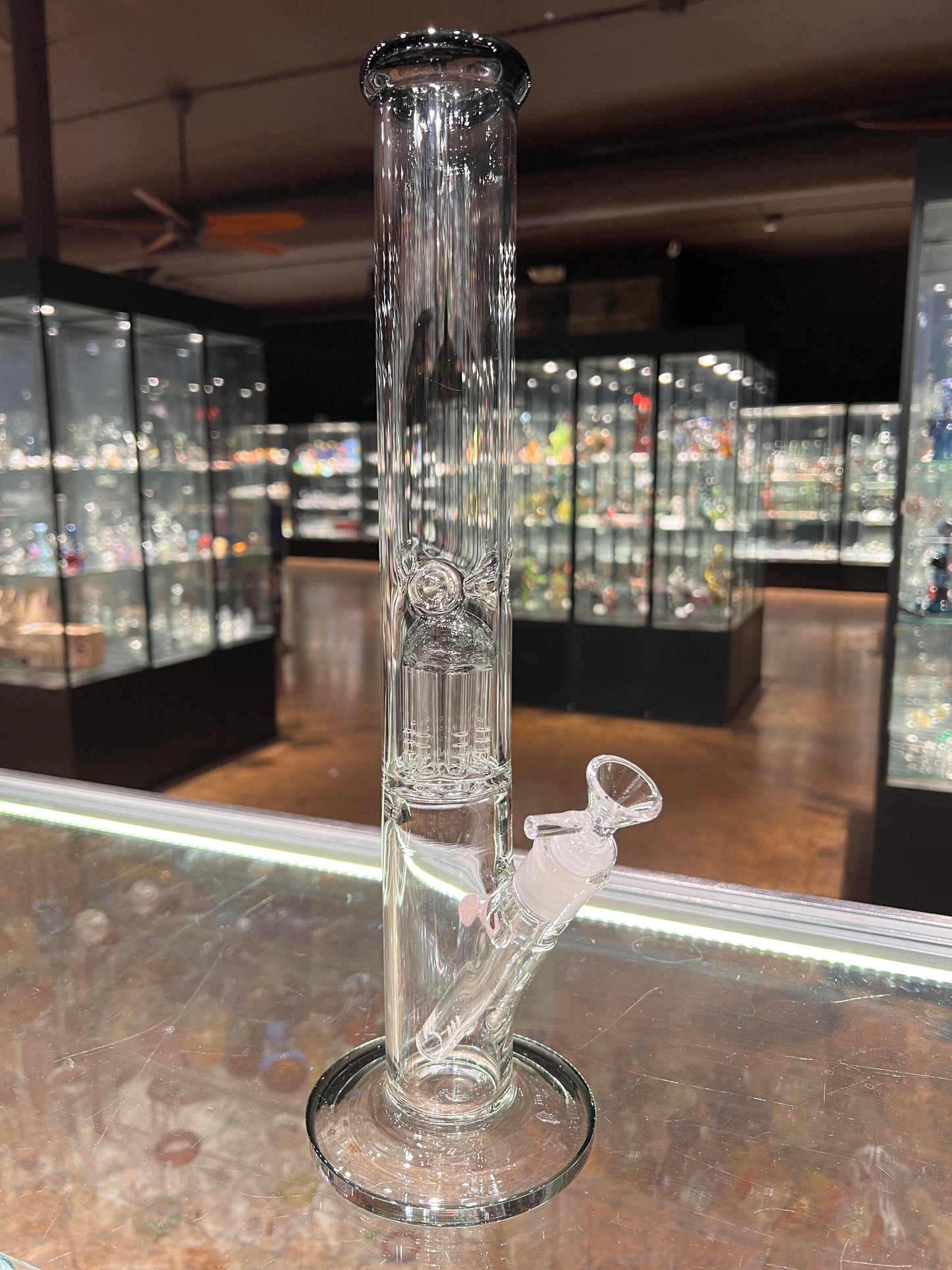 15.5" Tall Straight Tube with Tree and Color Accents (Options Available)