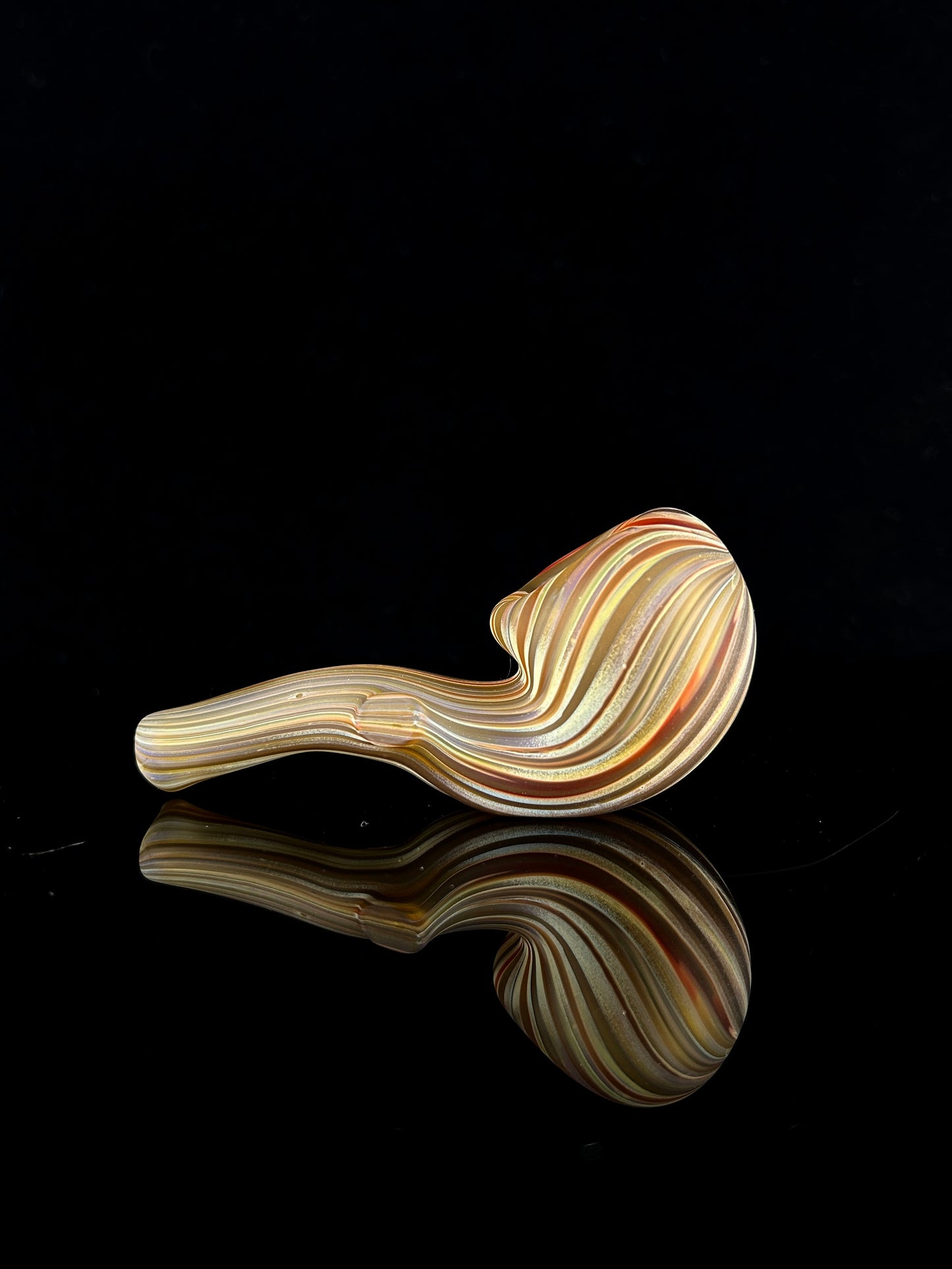 Manzita Glass Sandblasted Glass Wooden Style Spoon