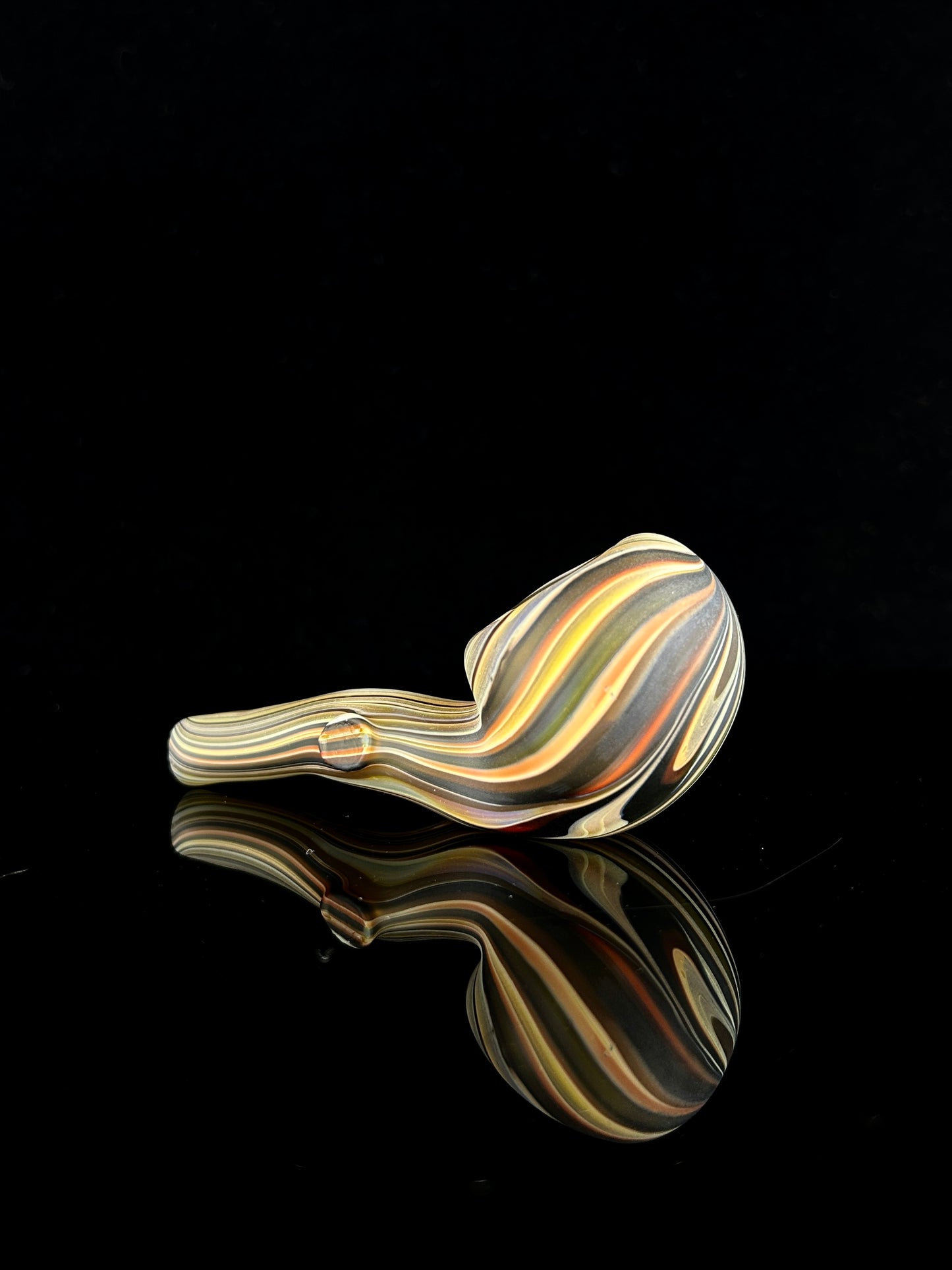 Manzita Glass Sandblasted Glass Wooden Style Spoon