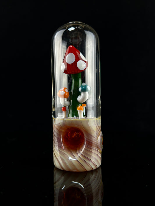 Steamroller Spoon With Internal Mushroom Sculpture