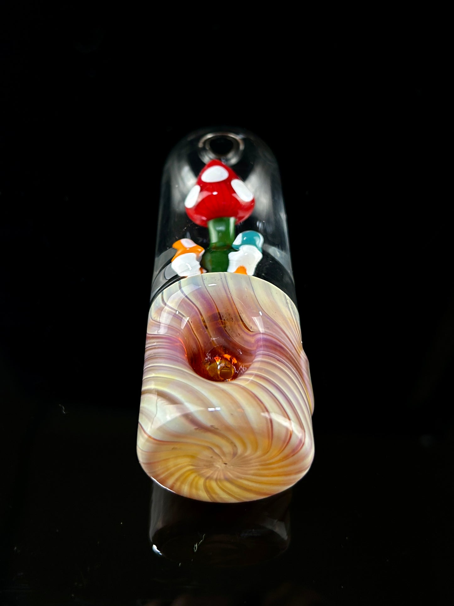 Steamroller Spoon With Internal Mushroom Sculpture