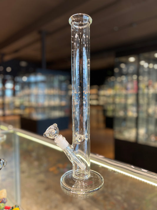 18" Straight Tube Borosilicate Glass Bong