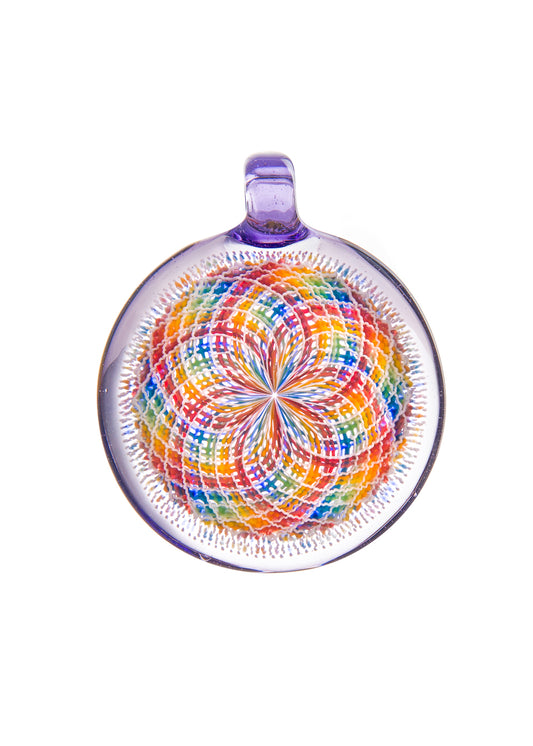 Rainbow Dot Reticello Pendant by Haruka Ohashi