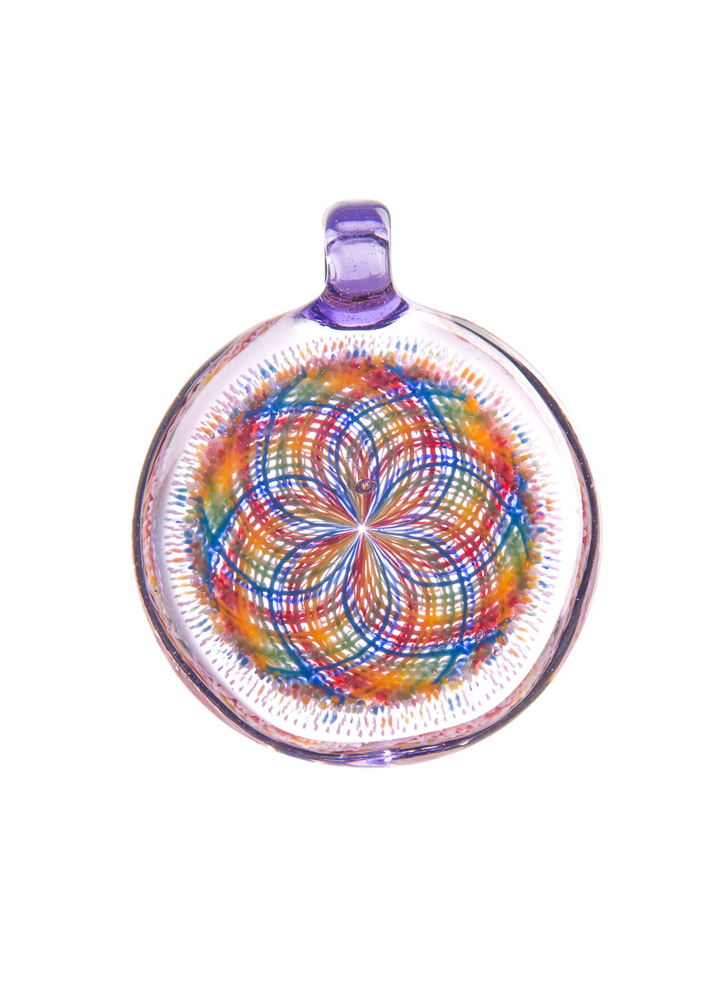 Rainbow Dot Reticello Pendant by Haruka Ohashi