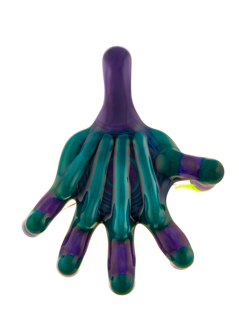 Encalmo Claw Pendant in Purple, Aqua Azul, and Slyme by Curtis Claw