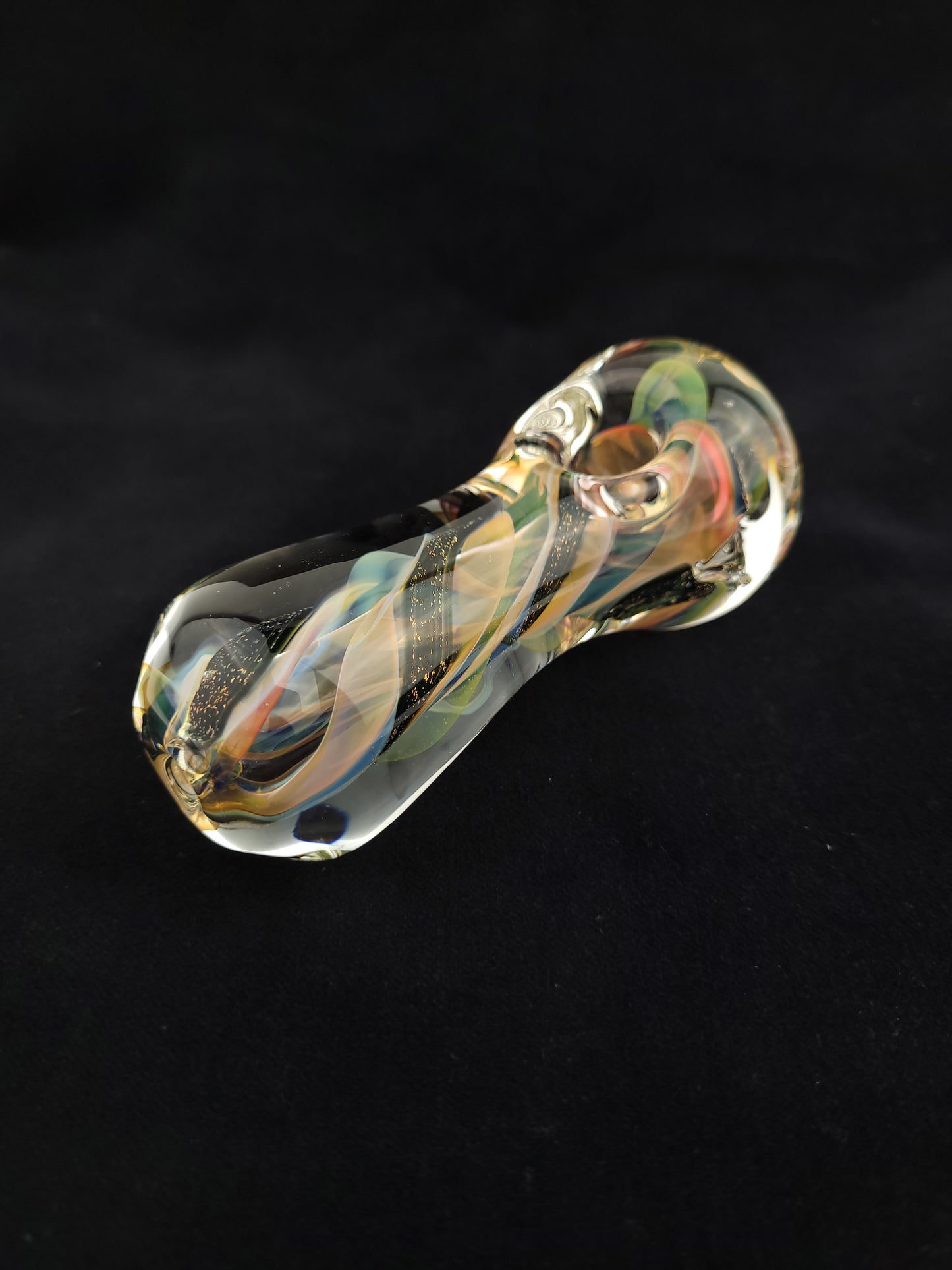 Small Fumed and Dichro Steezy Thick Spoon