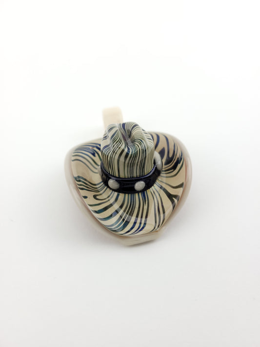 COWBOY Zebra Print Cowboy Hat Pendant