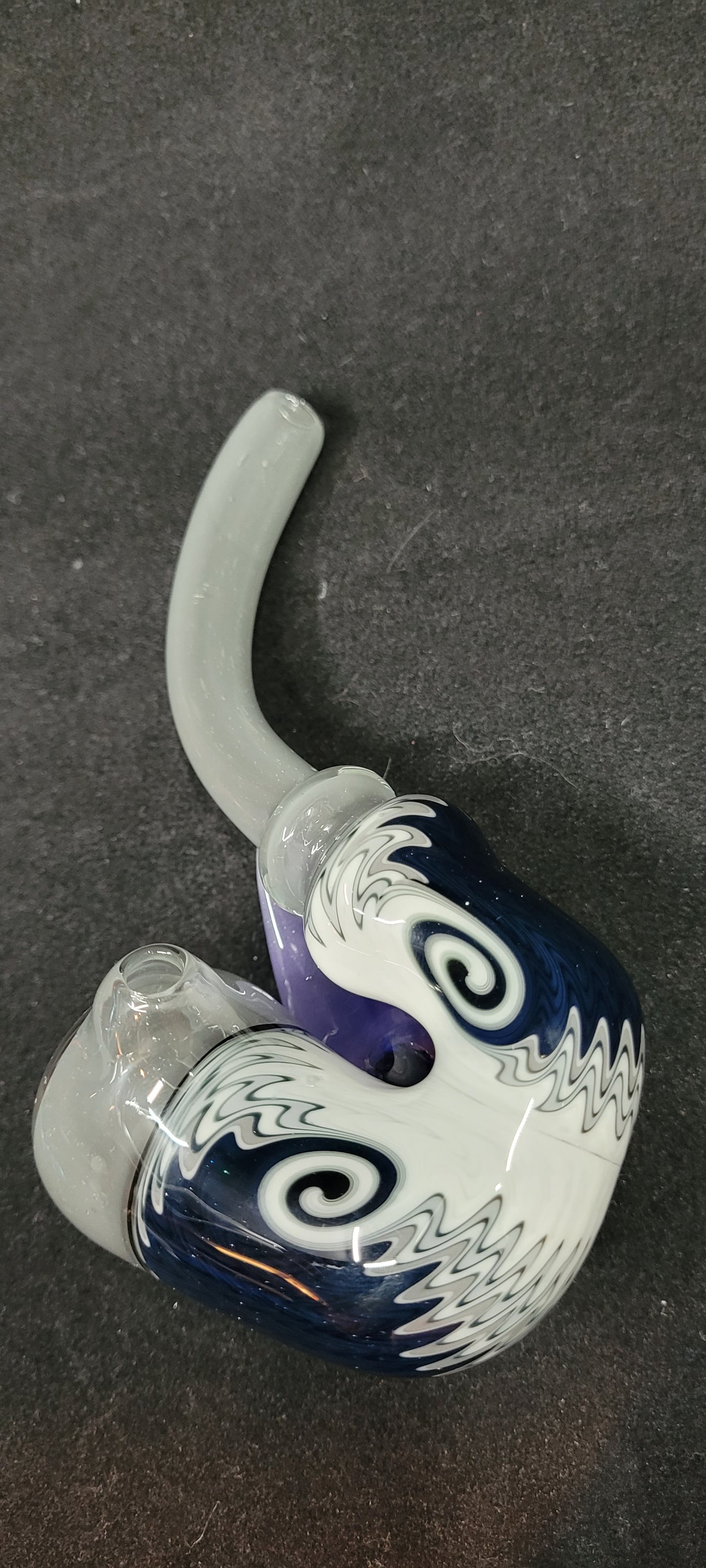 Sherlocks W/ Leaf, WigWag & Opal by Blossom Glass