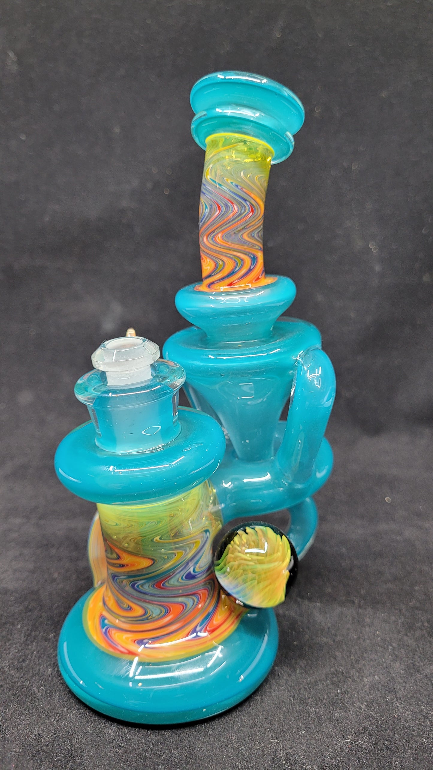 Mini ReBubblers W/ Line Work, Horns & Marble by CRUX GLASS