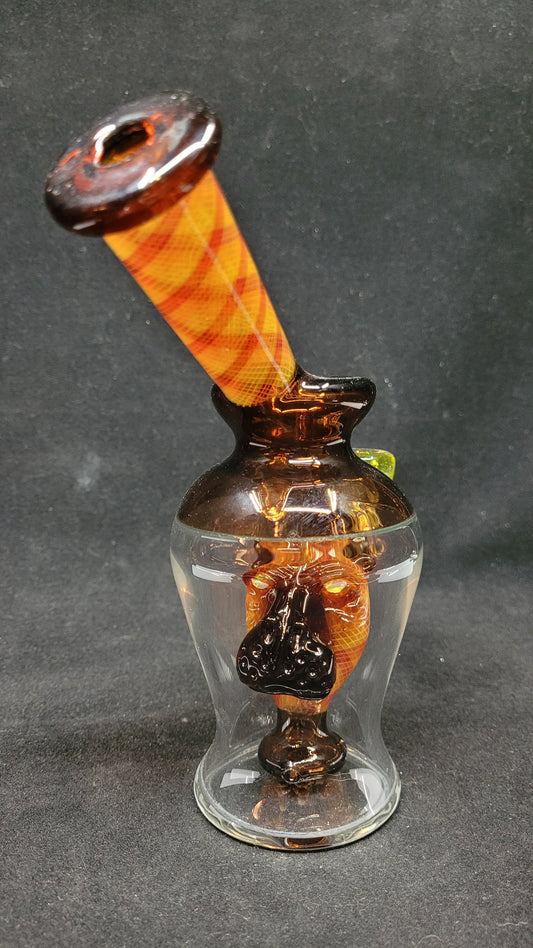 Angled Retticello Hippo Tube by CRUX GLASS