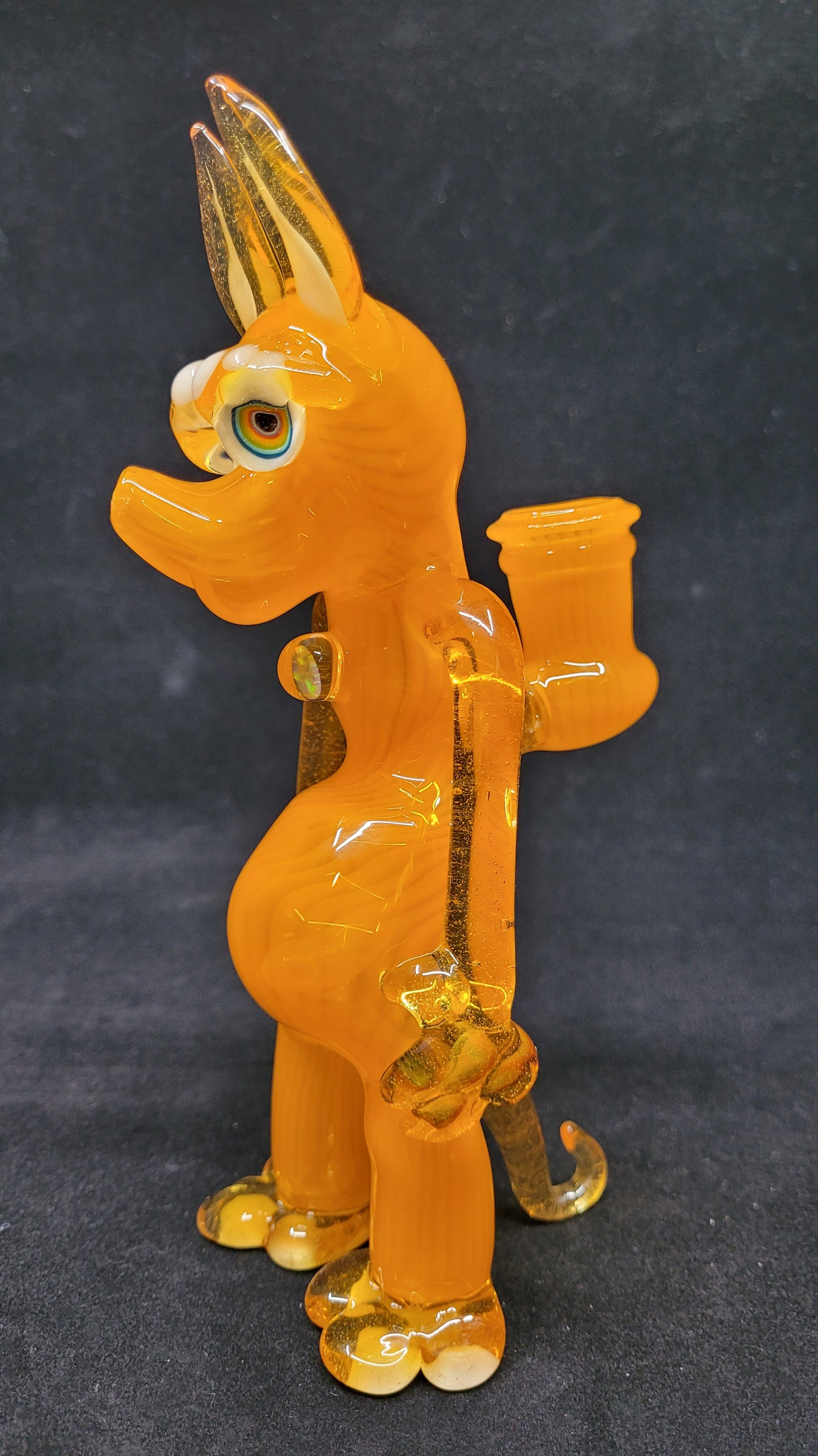 Tree Glass Standing Dog