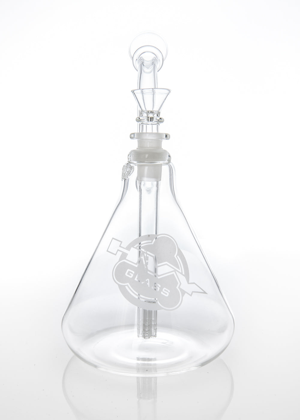 HVY Glass Clear Beaker Bubbler with Removable 6-Arm Downstem