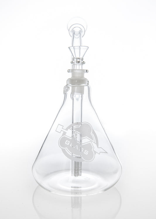 HVY Glass Clear Beaker Bubbler with Removable 6-Arm Downstem