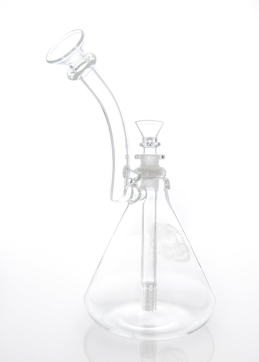 HVY Glass Clear Beaker Bubbler with Removable 6-Arm Downstem