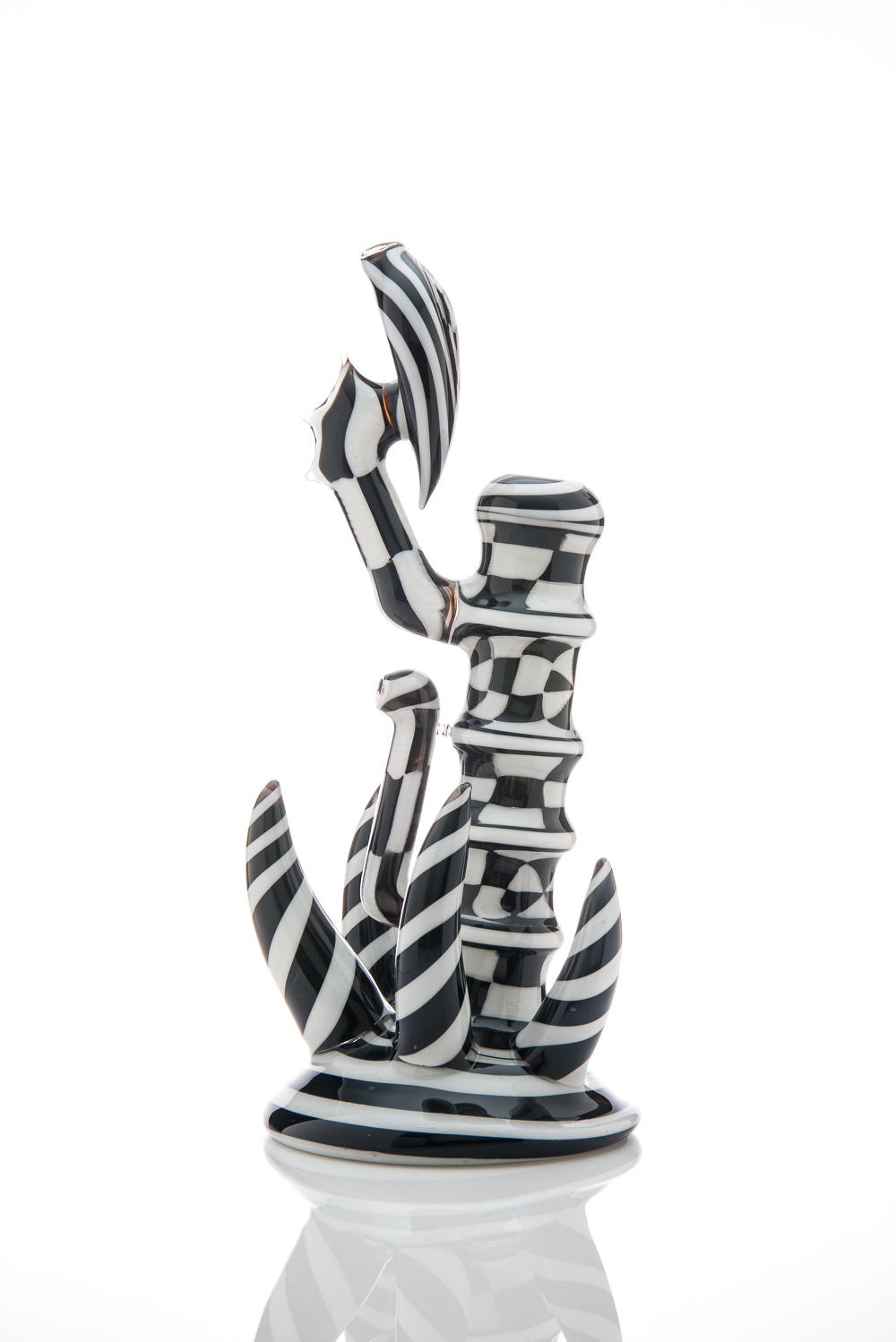 Black and White Checkered Bubbler by Chris Carlson