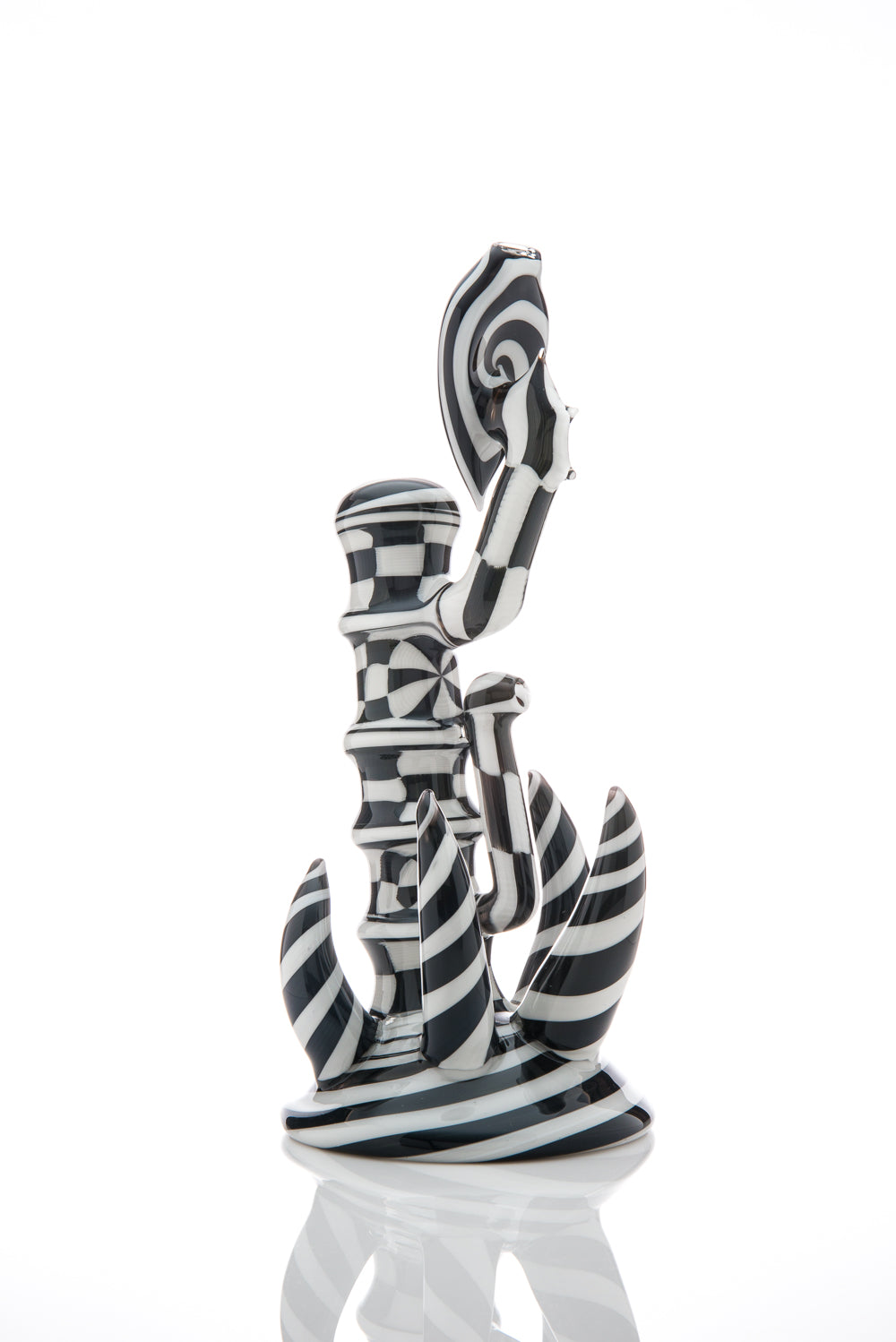 Black and White Checkered Bubbler by Chris Carlson